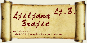 Ljiljana Brajić vizit kartica